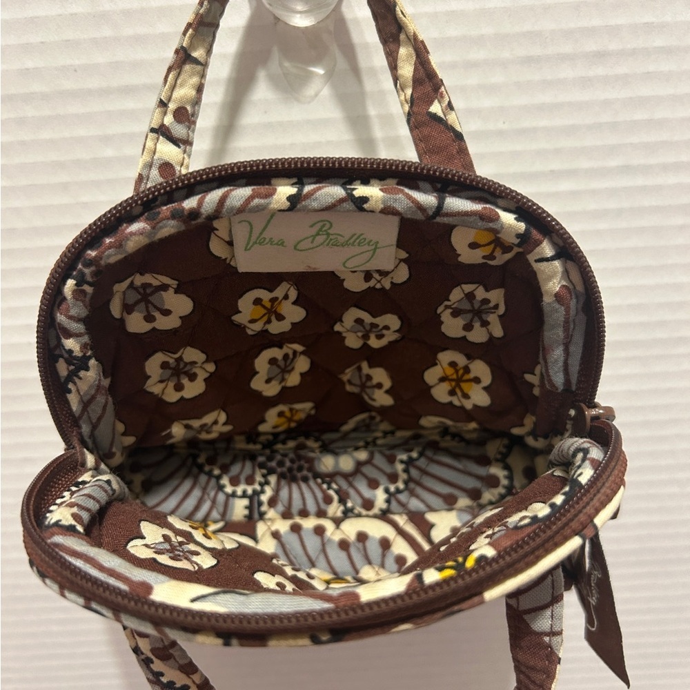 Retro Vera Bradley Floral Brown Handbag - Picture 2 of 5